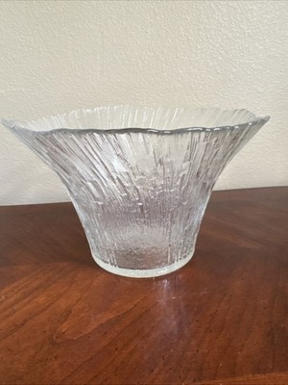 Icicle Pattern Bowl Finnish Glassworks Lasisepat Mantsala Pertti Kallioinen